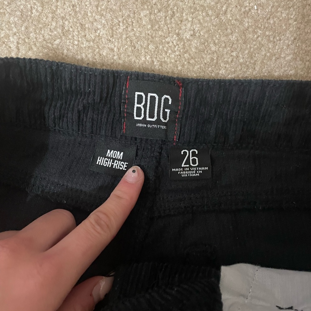 BDG black corduroy mom jeans